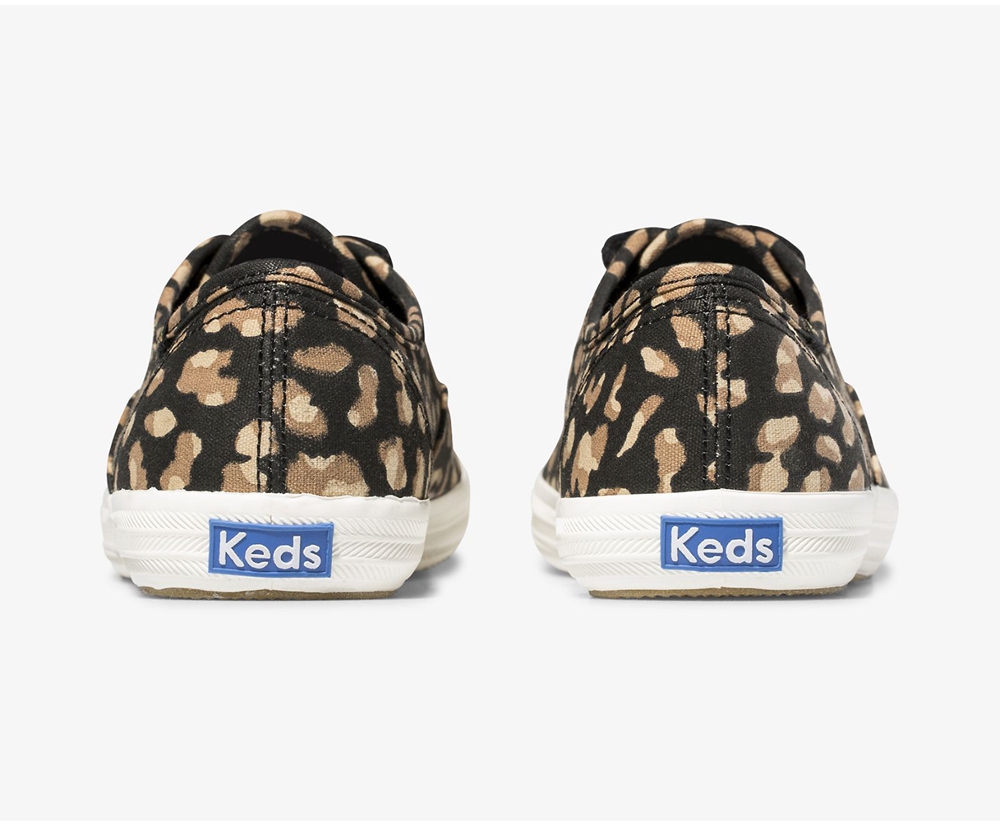 Keds Sneaker Damen Schwarz/Leopard - Champion Animal - AFM-724913